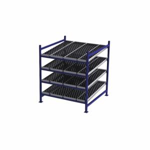 UNEX FLOW CELL FC99SW60604-S Gravity Flow Rack, Starter, 60 Inch x 60 Inch, 72 Inch Overall Height, Tilted, 4 Shelves | CU7EJY 46KF88
