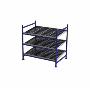 UNEX FLOW CELL FC99SW72483-S Gravity Flow Rack, Starter, 72 Inch x 48 Inch, 72 Inch Overall Height, Tilted, 3 Shelves | CU7EJH 46KF94