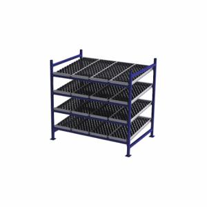 UNEX FLOW CELL FC99SW72484-S Gravity Flow Rack, Starter, 72 Inch x 48 Inch, 72 Inch Overall Height, Tilted, 4 Shelves | CU7EJL 46KF95