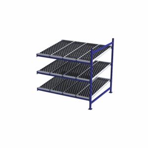 UNEX FLOW CELL FC99SW72603-A Gravity Flow Rack, Add-On, 72 Inch x 60 Inch, 72 Inch Overall Height, Tilted, 3 Shelves | CU7EHD 46KG02