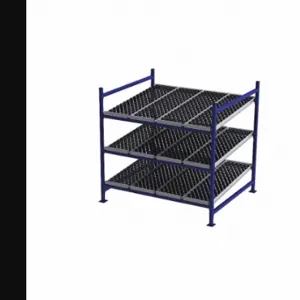 UNEX FLOW CELL FC99SW72603-S Gravity Flow Rack, Starter, 72 Inch x 60 Inch, 72 Inch Overall Height, Tilted, 3 Shelves | CU7EJN 46KF99