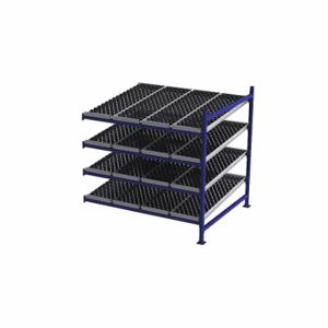 UNEX FLOW CELL FC99SW72604-A Gravity Flow Rack, Add-On, 72 Inch x 60 Inch, 72 Inch Overall Height, Tilted, 4 Shelves | CU7EHE 46KG03