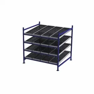 UNEX FLOW CELL FC99SW72604-S Gravity Flow Rack, Starter, 72 Inch x 60 Inch, 72 Inch Overall Height, Tilted, 4 Shelves | CU7EJP 46KG01