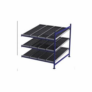 UNEX FLOW CELL FC99SW72723-A Gravity Flow Rack, Add-On, 72 Inch x 72 Inch, 72 Inch Overall Height, Tilted, 3 Shelves | CU7EHH 46KF97
