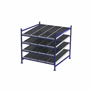 UNEX FLOW CELL FC99SW72724-S Gravity Flow Rack, Starter, 72 Inch x 72 Inch, 72 Inch Overall Height, Tilted, 4 Shelves | CU7EJT 46KF92