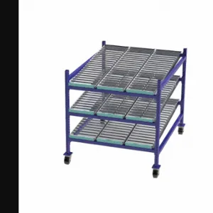 UNEX FLOW CELL FCM99SR48603 Gravity Flow Rack, 48 Inch x 60 Inch x 54 Inch, Tilt, 3 Shelves, Steel | CU7EFU 46KF23