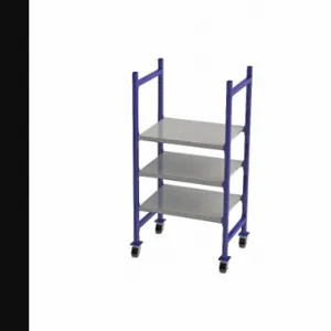 UNEX FLOW CELL FCMFS40283 Gravity Flow Rack, 36 Inch x 28 Inch x 72 Inch, Flat, 3 Shelves, Steel | CU7EFG 46KF39