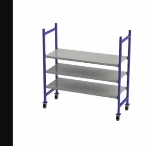 UNEX FLOW CELL FCMFS76283 Gravity Flow Rack, 76 Inch x 28 Inch x 72 Inch, Flat, 3 Shelves, Steel | CU7EGA 46KF45