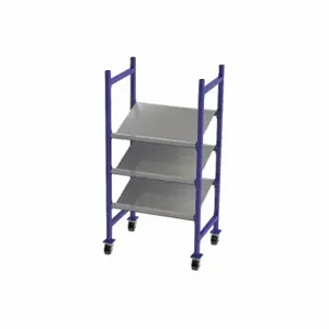 UNEX FLOW CELL FCMTPS40283 Gravity Flow Rack, 36 Inch x 28 Inch x 72 Inch, Tilt, 3 Shelves, Steel | CU7EFH 46KF31