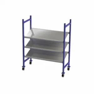 UNEX FLOW CELL FCMTPS64283 Gravity Flow Rack, 60 Inch x 28 Inch x 72 Inch, Tilt, 3 Shelves, Steel | CU7EFZ 46KF35