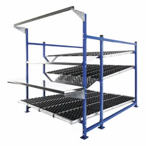 UNEX FLOW CELL FCW99WSW72963 Gravity Flow Rack Workstation, Starter, 72 Inch x 96 Inch, 72 Inch Overall Height, Tilted | CU7EFF 46KG04