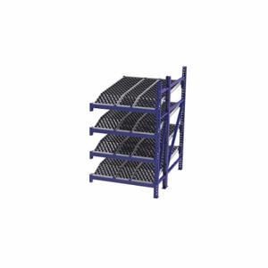 UNEX FLOW CELL RR99K2W4X6-A Gravity Flow Rack, Add-On, 48 Inch x 72 Inch, 84 Inch Overall Height, Tilted, 4 Shelves | CU7EKU 46KG93