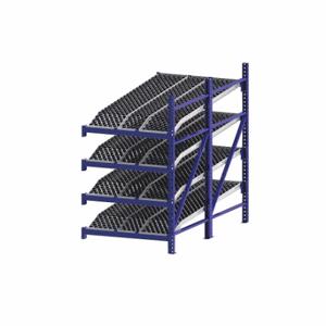 UNEX FLOW CELL RR99K2W4X8-A Gravity Flow Rack, Add-On, 48 Inch x 96 Inch, 84 Inch Overall Height, Tilted, 4 Shelves | CU7EKY 46KG96