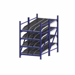 UNEX FLOW CELL RR99K2W4X8-S Gravity Flow Rack, Starter, 48 Inch x 96 Inch, 84 Inch Overall Height, Tilted, 4 Shelves | CU7ELL 46KG95