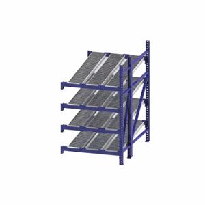UNEX FLOW CELL RR99S2R4X6-A Gravity Flow Rack, Add-On, 48 Inch x 72 Inch, 84 Inch Overall Height, Tilted, 4 Shelves | CU7EKV 46KG69