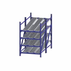 UNEX FLOW CELL RR99S2R4X8-S Schwerkraft-Durchlaufregal, Starter, 48 Zoll x 96 Zoll, 84 Zoll Gesamthöhe, geneigt, 4 Regale | CU7ELY 46KG71