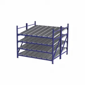 UNEX FLOW CELL RR99S2R8X8-S Gravity Flow Rack, Starter, 96 Inch x 96 Inch, 84 Inch Overall Height, Tilted, 4 Shelves | CU7ELT 46KG83