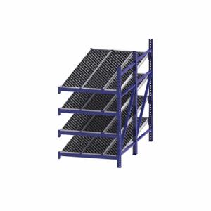 UNEX FLOW CELL RR99S2W4X8-A Gravity Flow Rack, Add-On, 48 Inch x 96 Inch, 84 Inch Overall Height, Tilted, 4 Shelves | CU7EKZ 46KG78