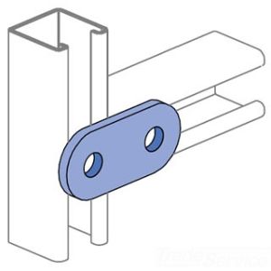 UNISTRUT A1065-GR Channel Flat Plate, 2 Hole, Perma Green | CF6HJP