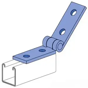 UNISTRUT P1354-EG Hinge, 4 Hole, Electrogalvanized | CF6FUM