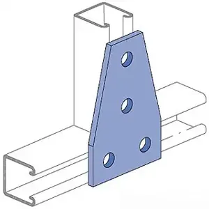 UNISTRUT P1358-HG Channel Flat Plate, 4 Hole, Hot Dipped Galvanized | CF6FUF