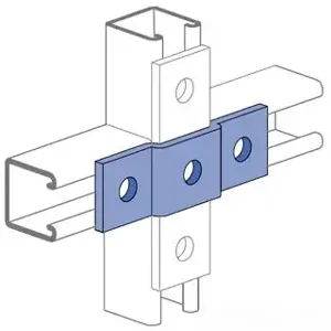 UNISTRUT P1455-GR Channel U Fitting, 3 Hole, Perma Green | CF6FRT