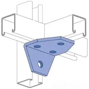 UNISTRUT P1579-HG Angle Fitting, 4 Hole, 90 Degree Angle, Hot Dipped Galvanized | CF6FWG