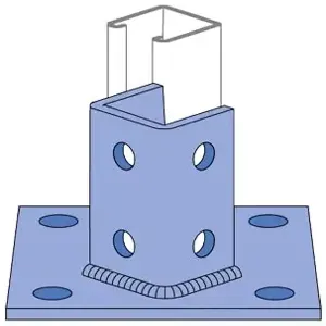 UNISTRUT P2072A-HG Channel Post Base, Hot Dipped Galvanized | CF6GBR