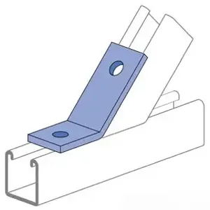 UNISTRUT P2100HG Outside Angle Fitting, 2 Hole, Hot Dipped Galvanized | CF6FWH