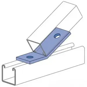 UNISTRUT P2104-EG Angular Fitting, 2 Hole, Electrogalvanized | CF6GAZ