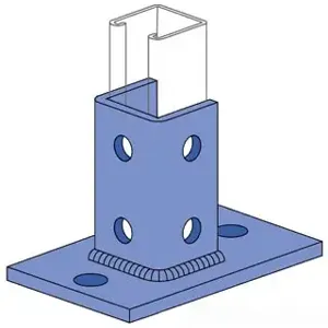 UNISTRUT P2941-HG Channel Post Base, Hot Dipped Galvanized | CF6GRZ