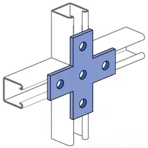 UNISTRUT P6028-EG Channel Flat Plate, 4 Hole, Electrogalvanized | CF6HGM