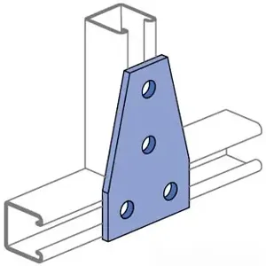 UNISTRUT P6358A-EG Channel Flat Plate, 4 Hole, Electrogalvanized | CF6HMB