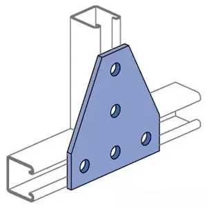 UNISTRUT P6726A-EG Channel Flat Plate, 5 Hole, Electrogalvanized | CF6EMM