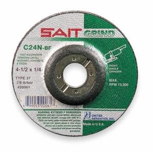UNITED ABRASIVES-SAIT 20082 Depressed Center Wheels, 7 Inch Dia, 7/8 Inch Hole, Silicon Carbide | CU7EWG 2KMH6