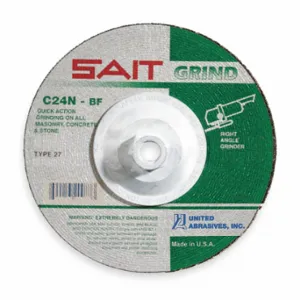 UNITED ABRASIVES-SAIT 20161 Depressed Center Wheels, 4 1/2 Inch Dia, 5/8-11 Inch Hole, Silicon Carbide | CU7EWQ 1AUH2