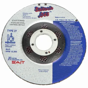 UNITED ABRASIVES-SAIT 22082 Depressed Center Wheels, 6 Inch Dia, 7/8 Inch Hole, Ceramic, 36 Grit | CU7EVY 1AUC3