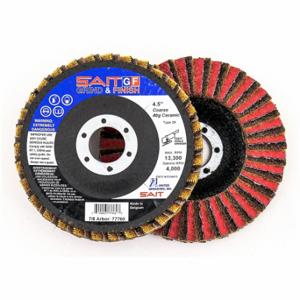 UNITED ABRASIVES-SAIT 77723 Flap Disc, Type 29, 4 1/2 x 7/8 Inch Size, Aluminum Oxide | CU7EXC 48TA91