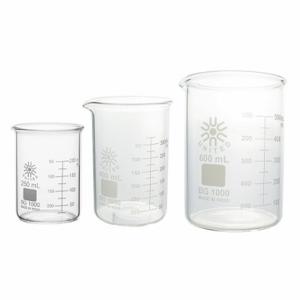 UNITED SCIENTIFIC BGSET3 Glass Beaker Set, Borosilicate Glass, 25 mL 50 mL Graduation Subdivisions | CU7FAT 783WT8