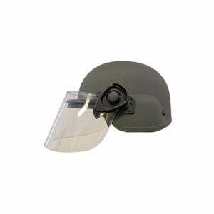 UNITED SHIELD PST SC650-IIIA-ODXLG-DK5H150S Level IIIA Lightweight Helmet w/ Paulson Face Shield, XL Fits Hat Size, Suspension | CU7FBW 29RL99