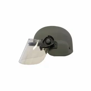 UNITED SHIELD PST SC650-IIIA-ODLG-DK5H150S Level IIIA Lightweight Helmet w/ Paulson Face Shield, L Fits Hat Size, Suspension | CU7FBB 29RL94