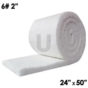 UNITHERM CF6-2-24X50in Ceramic Fiber, Density 6 Lbs, Thickness 2 Inch, Size 24 x 50 Inch | CE2EDY