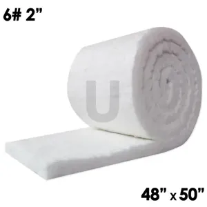 UNITHERM CF6-2-48X50in Ceramic Fiber, Density 6 Lbs, Thickness 2 Inch, Size 48 x 50 Inch | CE2EDZ