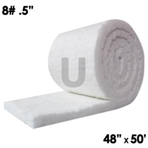 UNITHERM CF8-5-48X50 Ceramic Fiber, Density 8 Lbs, Thickness 0.5 Inch, Size 48 x 600 Inch | CE2EEH