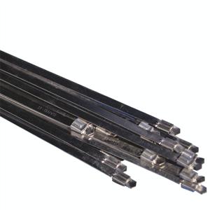 UNITHERM SSZT-24 Kabelbinder, bis zu 932 Grad. F Temp., 24 x 0.18 x 0.01 Zoll Größe, SS, Güteklasse 304, 25/Packung | CM7NAL