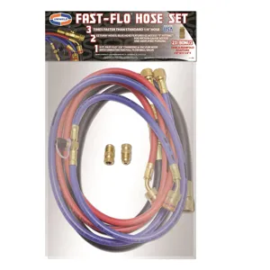 UNIWELD EZF5HS Hose Set, 5 Feet Length, Red, Black And Blue Color | CD4TNZ