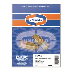 UNIWELD RCVB Regulator Check Valve Set, 9/16-18 Size | CD4THX