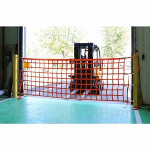 US NETTING OHIG414-P Loading Dock Safety Barrier Net, 4 ft Net Ht, 14 ft Net Width, Orange | CU7PQR 61NJ67