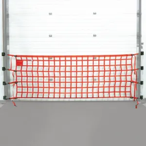 US NETTING OHPW46-B Wall Mounted Loading Dock Safety Barrier Net, 4 ft Net Height, 6 ft Net Width, Orange | CU7PTF 378N39