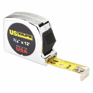 US TAPE 56907 Tape Measure, 12 ft Blade Length, 3/4 Inch Blade Width, in/ft, Closed, ABS Plastic, Steel | CU7PTZ 6DYP9